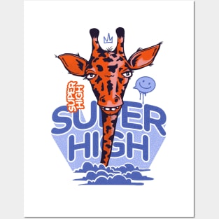 Super High Giraffe Posters and Art